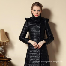 suede chaqueta de diseño de moda de abrigo largo para las damas de las mujeres lavado capa elegante